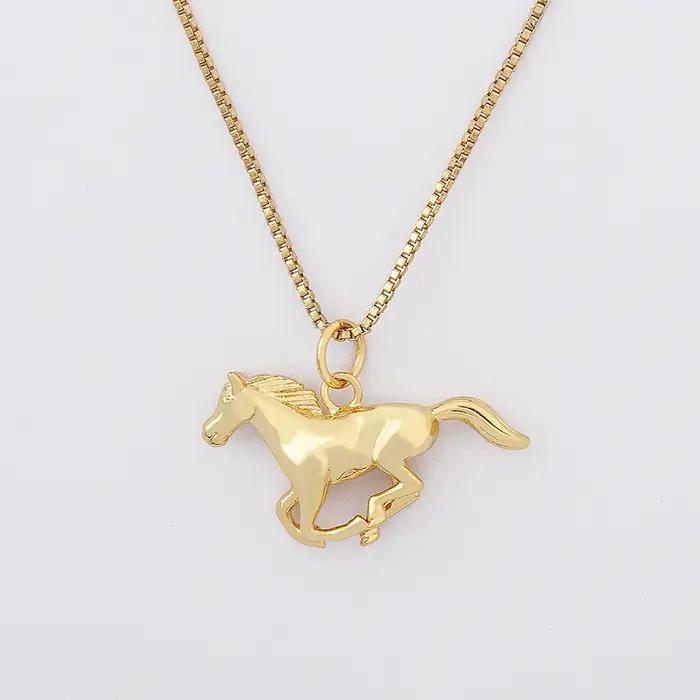 Nidin nouveauté cheval pendentif mode fête de mariage bijoux pour femmes hommes chanceux course