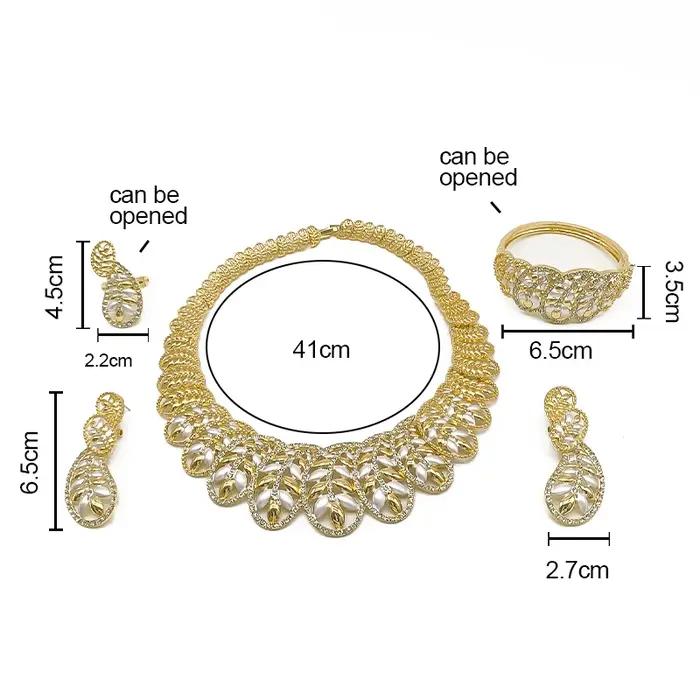 Collier exagéré deux tons strass pour femmes