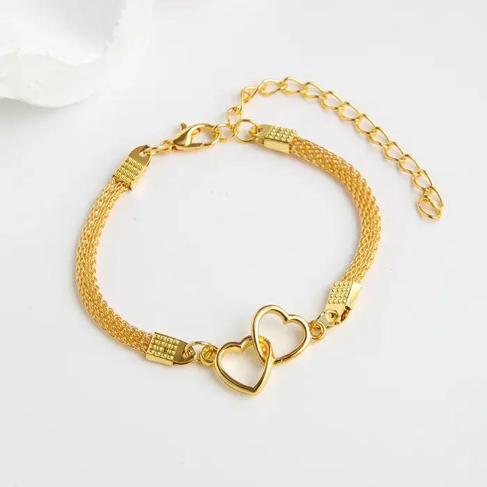 Bracelets de Couple en forme de cœur d'amour pour femmes et hommes