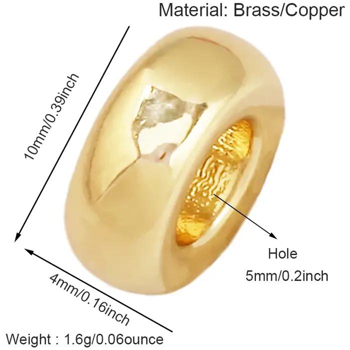 Perle en émail et zircon à grand trou de style européen, compatible avec les bracelets, colliers, bo