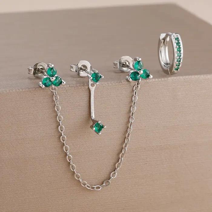 Ensemble de boucles d'oreilles de perçage pour femmes