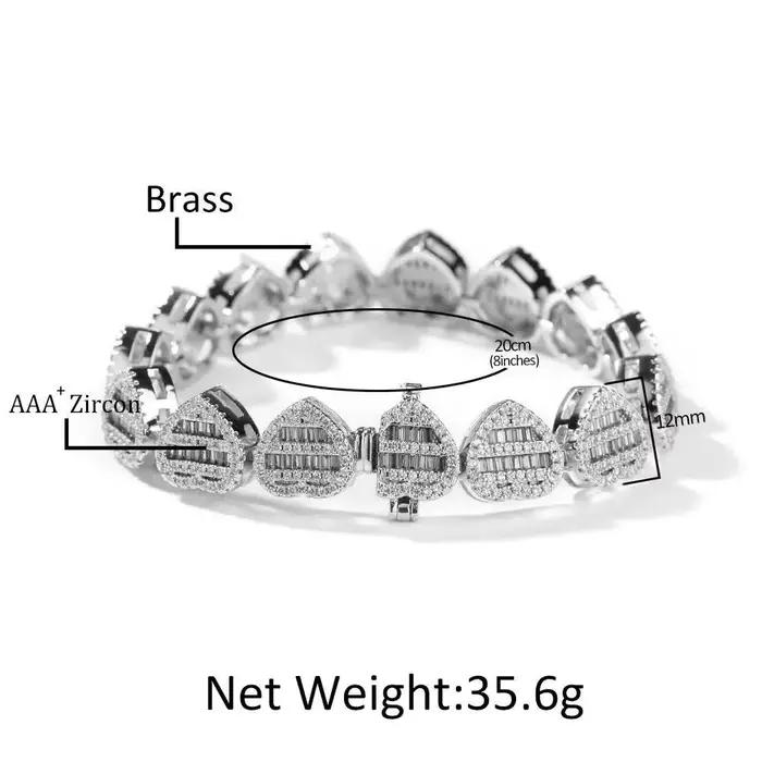 Bracelet d'amour carré en T pour hommes et femmes européens et américains