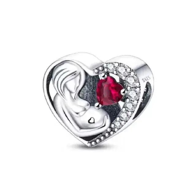 Bracelet en perles en argent S925 avec zirconium pour la Fête des Mères personnalisation mère bébé infirmière couturière occassionnels spéciaux