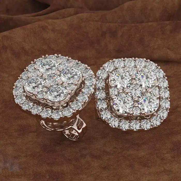 Boucles d'Oreilles en Pierres Précieuses Pures pour Femme