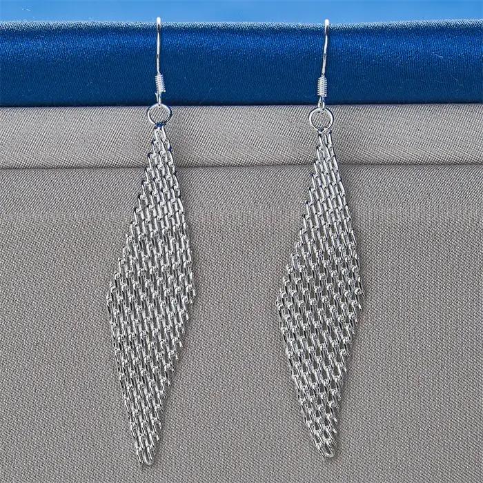 1 paire de boucles d'oreilles élégantes en argent sterling 925
