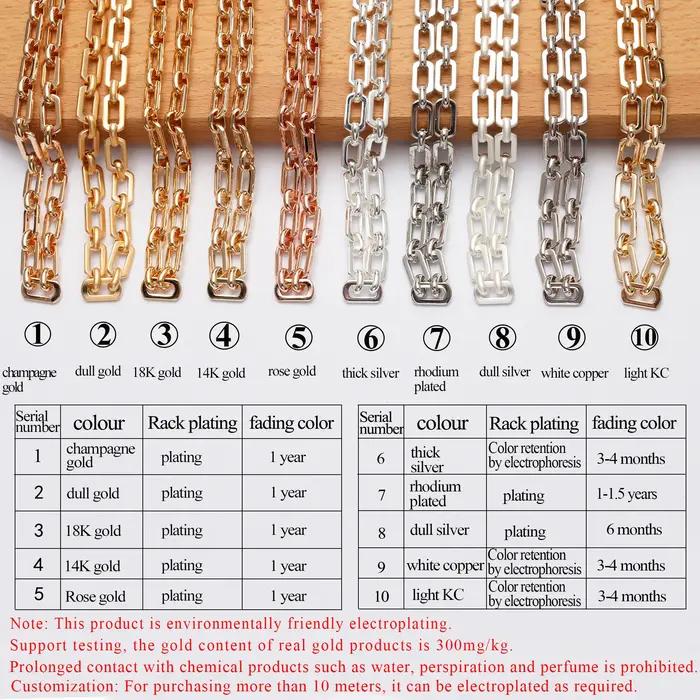 Chaîne de perles plaquée or 18 carats pour femmes bijoux personnalisables DIY artisanat création cadeau occasions spéciales