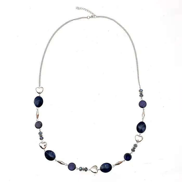Collier géométrique en forme de cœur pour femmes