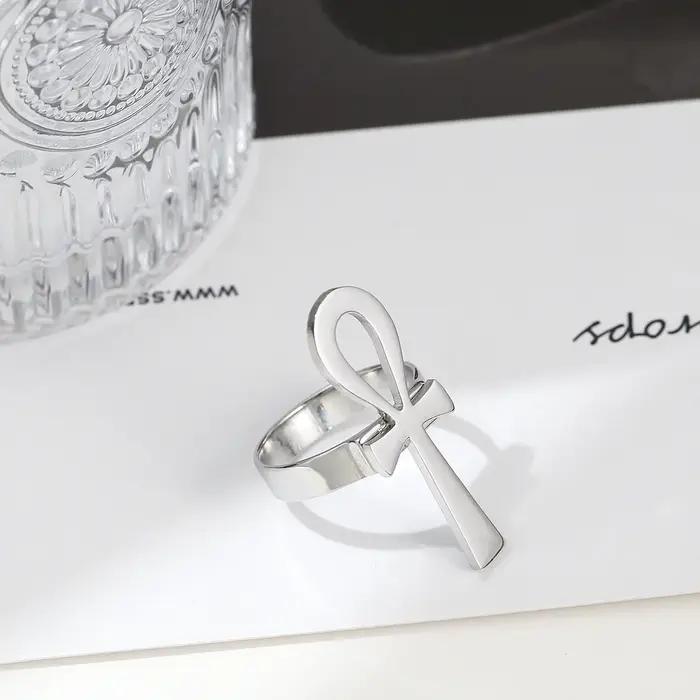 HOUWU Ankh bague pour femmes filles croix égyptienne africaine breloques