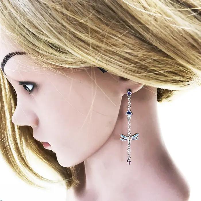 Boucles d'oreilles libellule colorées