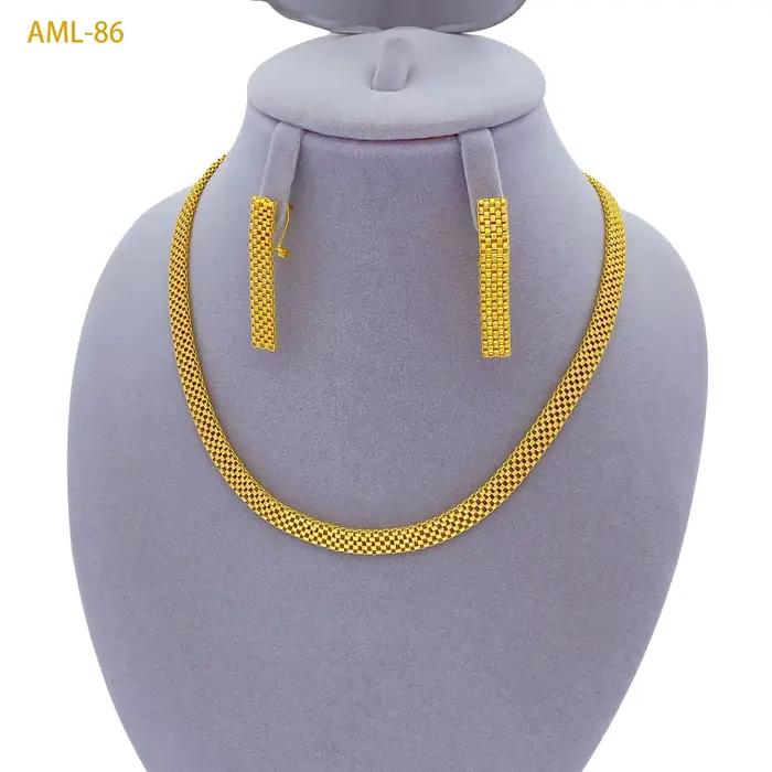 Ensemble de bijoux éthiopiens de luxe pour femmes, collier et boucles d'oreilles, conception de nœud