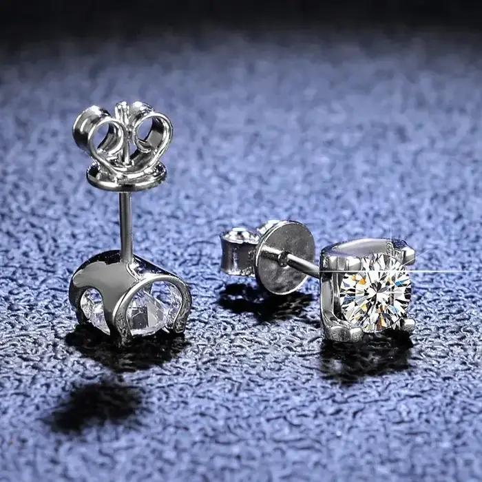 3ct D Clolor réel Moissanite ensembles de bijoux femmes en argent Sterling 925 boucles d'oreilles collier