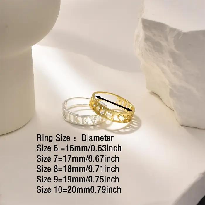 Bague de fiançailles personnalisée avec deux noms