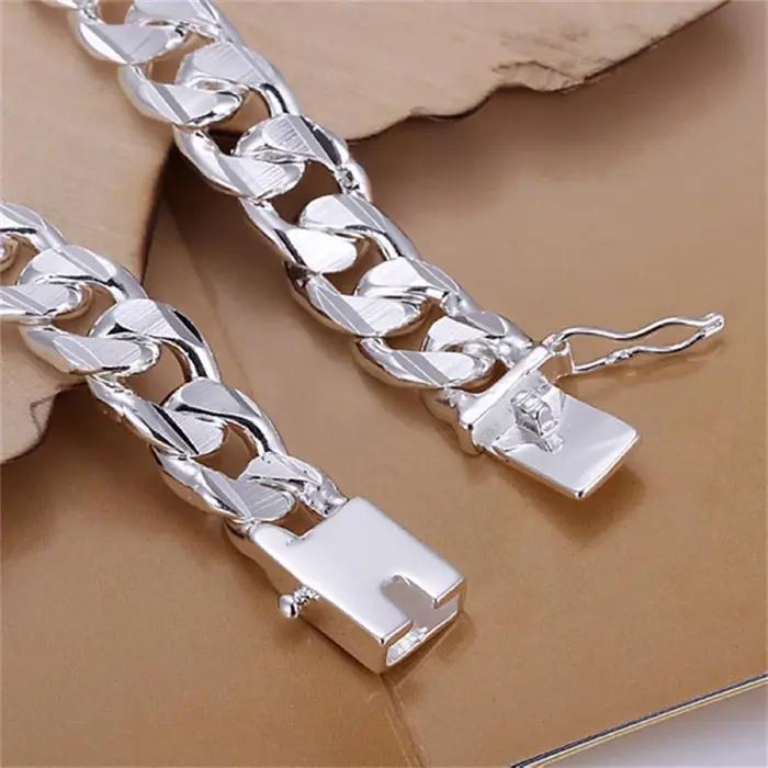 Bracelet en argent sterling 925 pour hommes et femmes