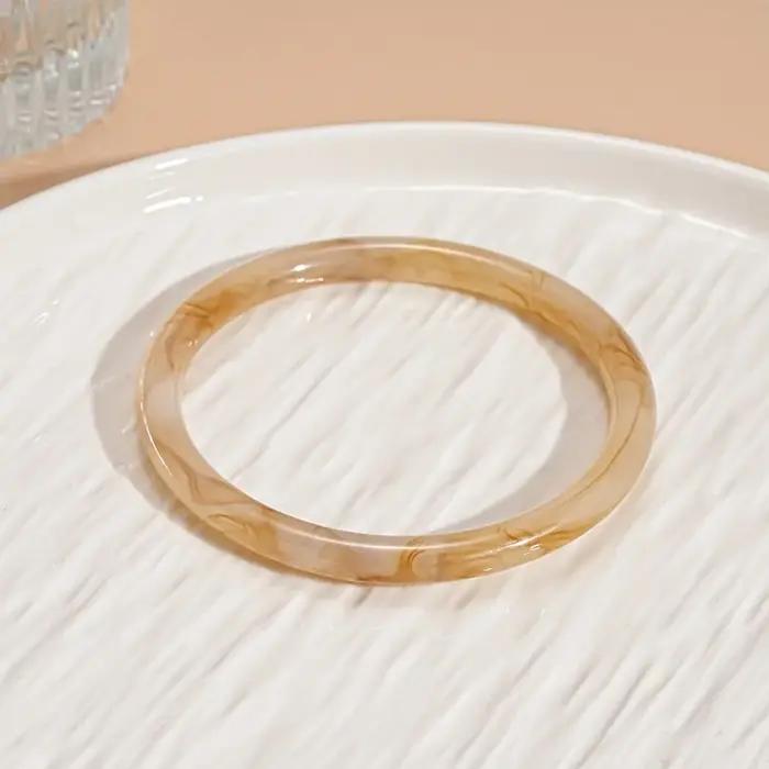 Bracelet carré rond irrégulier torsadé de forme géométrique pour femmes