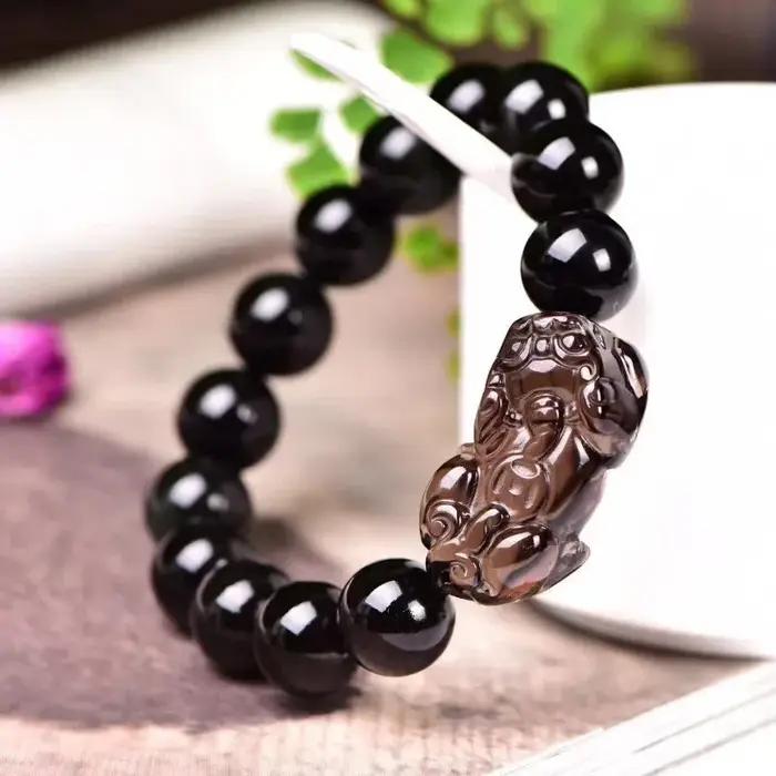 Bracelet Obsidienne Double Pixiu