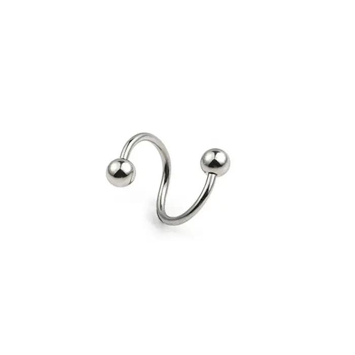 Boucles d'oreilles en spirale pour femmes, bijoux de perçage, bijoux de corps multi-usage, lèvres, n