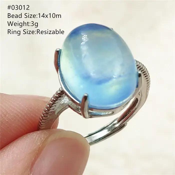 Bague Aigue-Marine Bleu Naturel