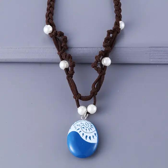 Collier de princesse Moana du film d'anime pour femmes et filles
