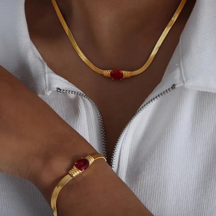 Ensemble de bijoux en acier inoxydable