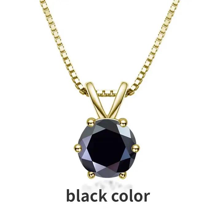 PomerceJelly-Pendentif Moissanite en Argent Sterling 925 pour Femme, Bijoux de Mariage, Cadeau, 1ct