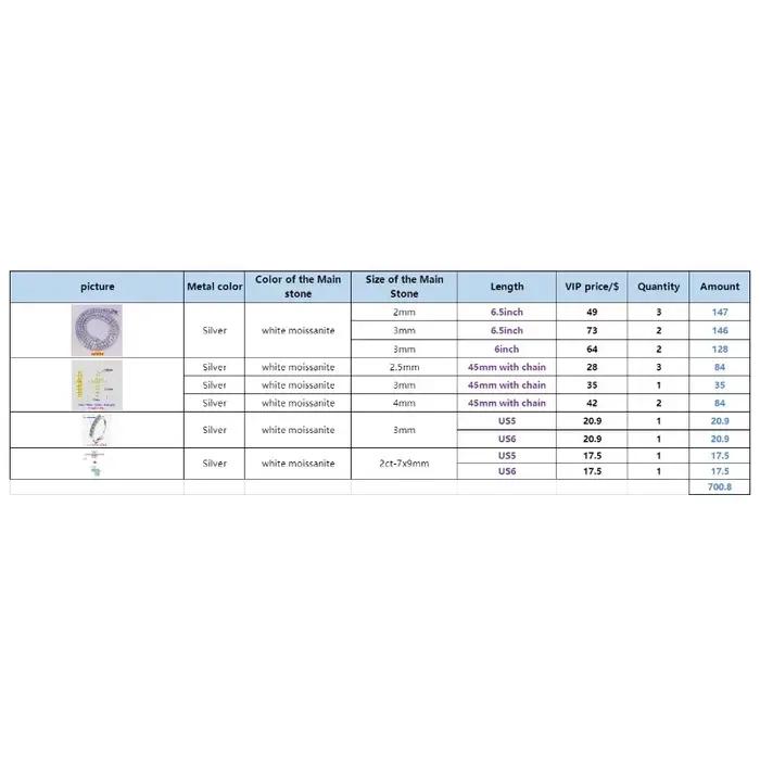 DJMAX Jewelry DZLJ-7D-jpzb-0811-Moissanite Bijoux fins