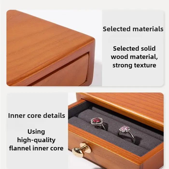 Boîtes à bijoux rétro en bois