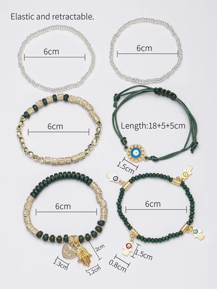 Ensemble de bracelets bohème mauvais œil pour femmes