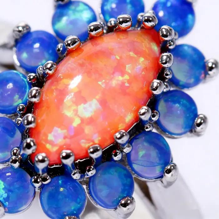 Bague de luxe en forme de fleur pour femmes