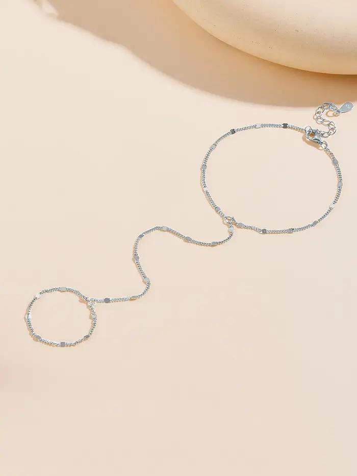 Bracelet chaîne de plage tendance en argent sterling S925