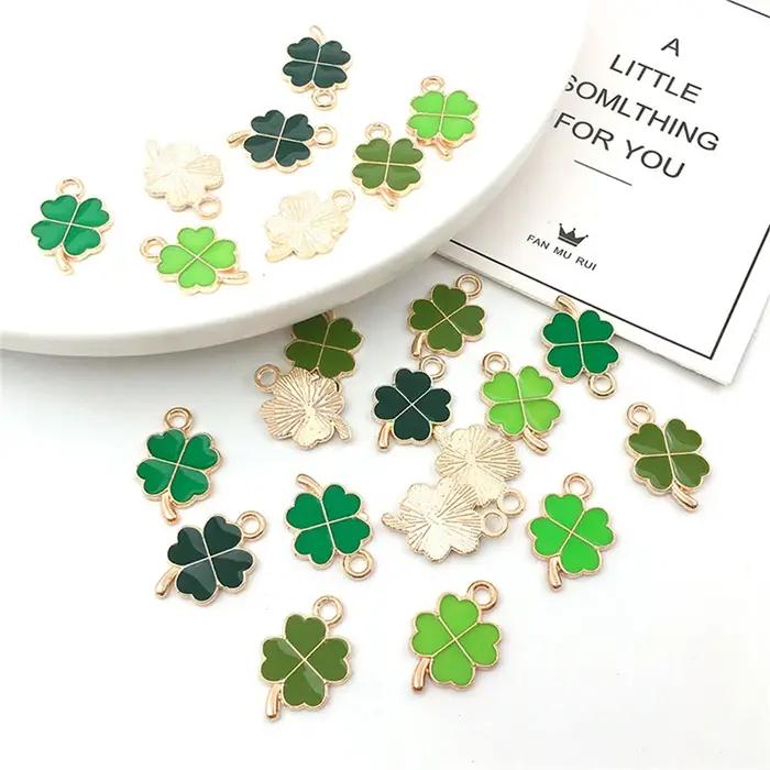 20 pièces de breloques pour la fabrication de bijoux à quatre feuilles
