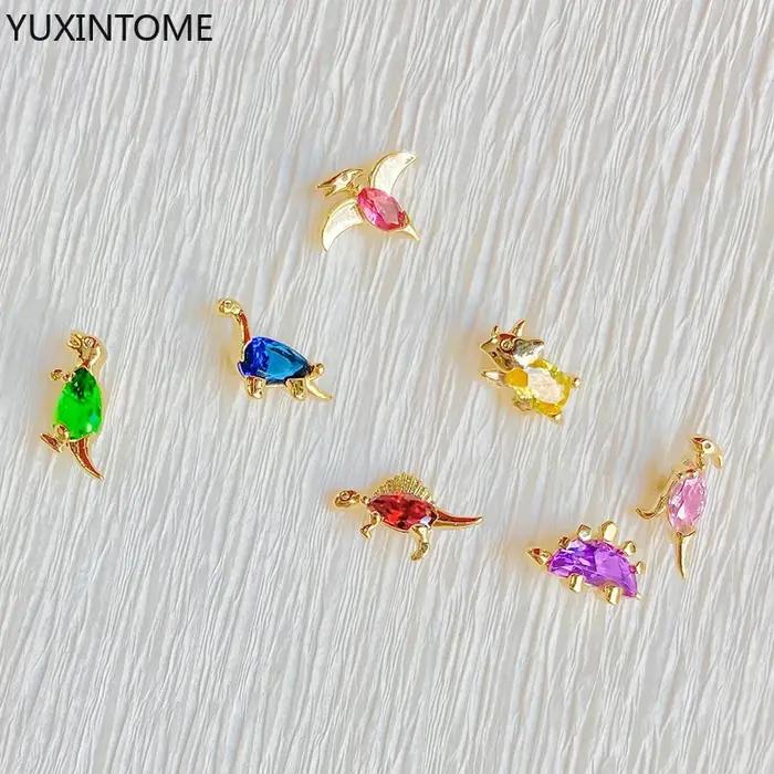 Boucles d'oreilles dinosaures en argent sterling 925 serties de zirconium blanc minimalistes et colorées pour femmes occasions spéciales