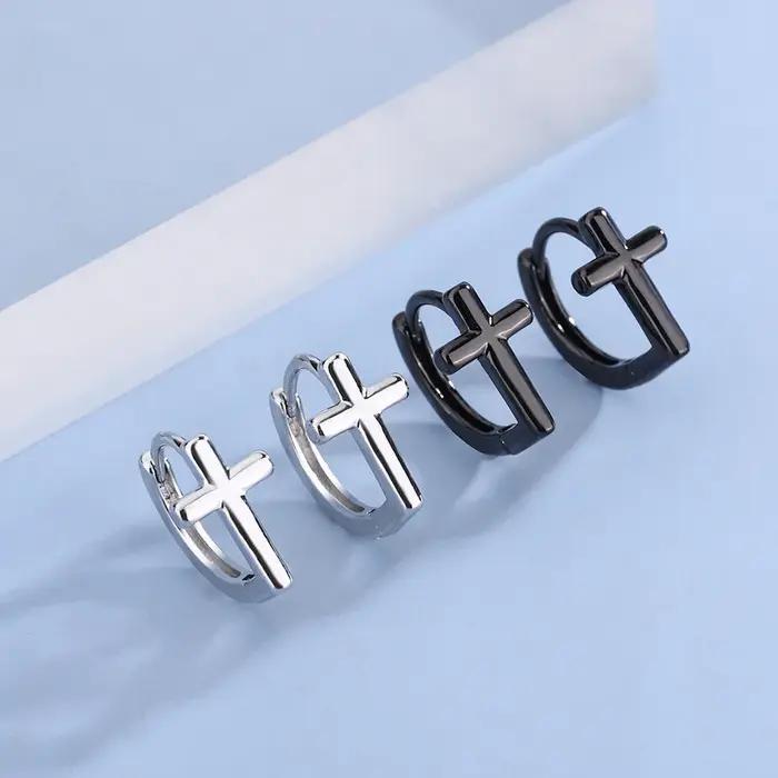 Boucles d'oreilles croisées en argent Sterling 925 pour femmes, bijoux fins de luxe de créateur pour