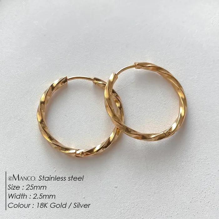 EManco classique Simple boucle d'oreille pour femmes motif géométrique costume diverses Occasions métal polyvalent femme bijoux cadeaux