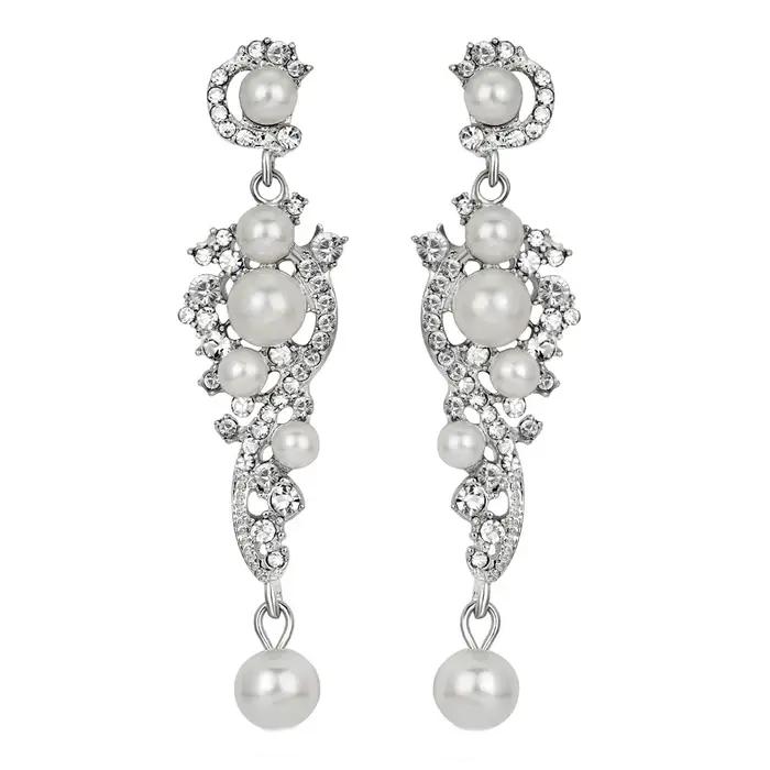 BLIJERY – boucles d'oreilles longues élégantes en perles simulées
