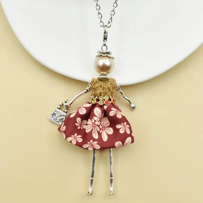 Collier de poupée féerique, chaîne de chandail, pendentif mignon, figure de dessin animé, bijoux fantaisie pour femmes et filles occasions spéciales