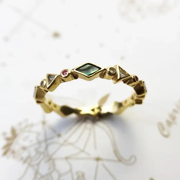 Bague d'inspiration victorienne plaquée or