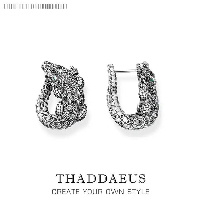 Boucles d'oreilles créoles articulées en forme de crocodile, style européen, bijoux raffinés pour fe