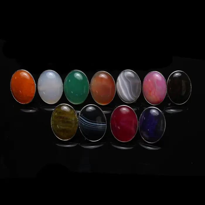Bague en pierre semi-précieuse noire classique pour femmes et hommes occasions spéciales anniversaires et mariages