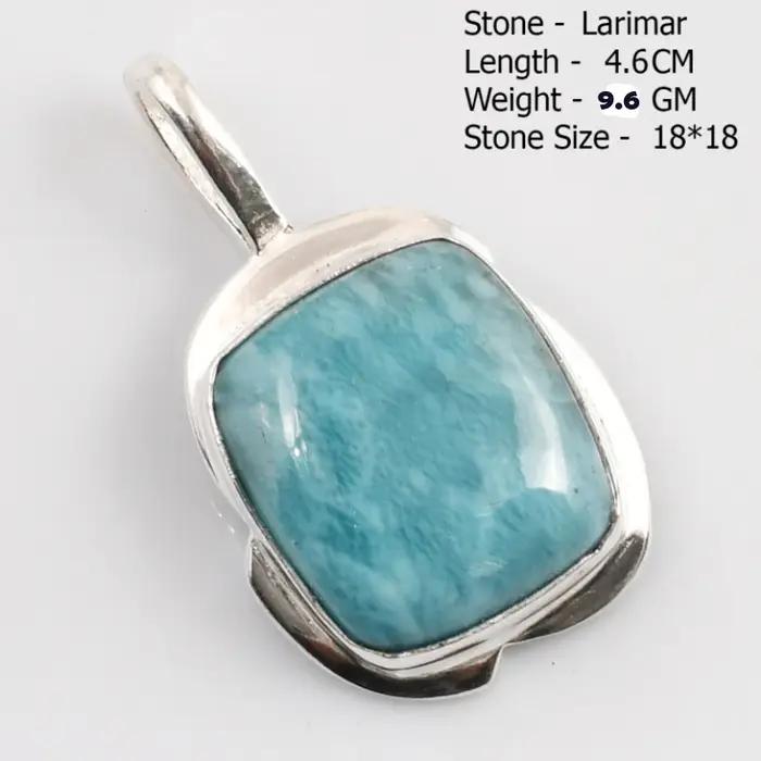 Pendentif en Larimar véritable, bijoux pour femmes, cadeau