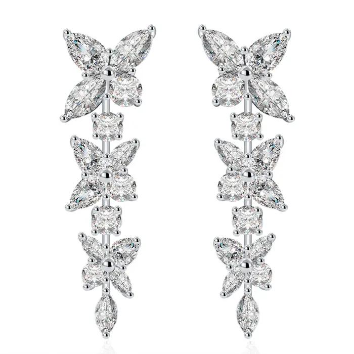 Boucles d'oreilles en argent Sterling 925 massif