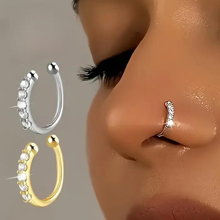 1 pièce Faux anneau de nez réglable sans perçage