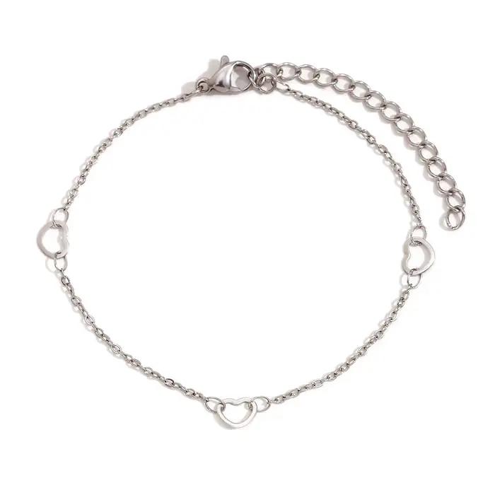 E.B.belle-Bracelet d'épissage d'amour minimaliste pour femme, bijoux plaqués or 14 carats, acier inoxydable SION L, bracelets à main