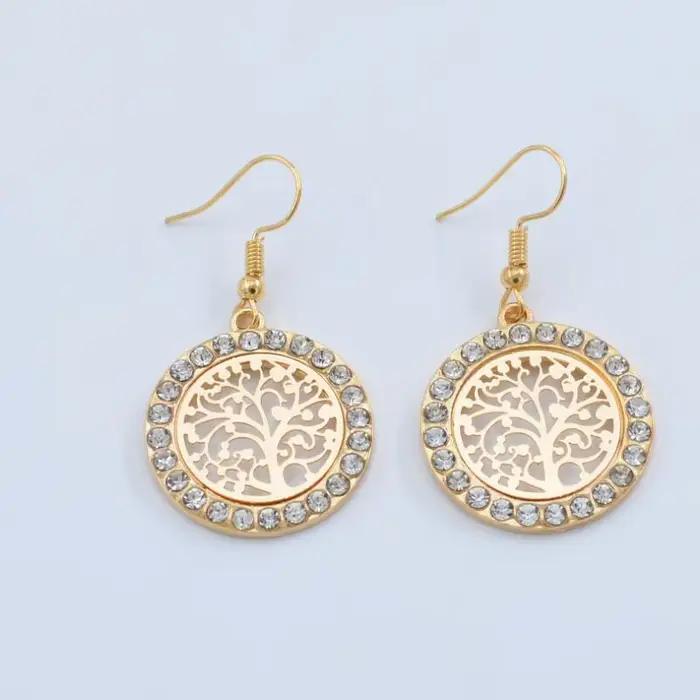 Boucles d'oreilles en forme d'arbre de vie pour femmes, bijou de personnalité, cadeau d'anniversaire