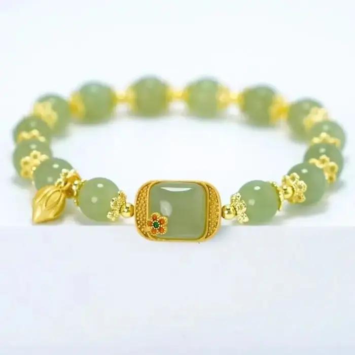 Bracelet en Jade Hetian naturel pour femmes