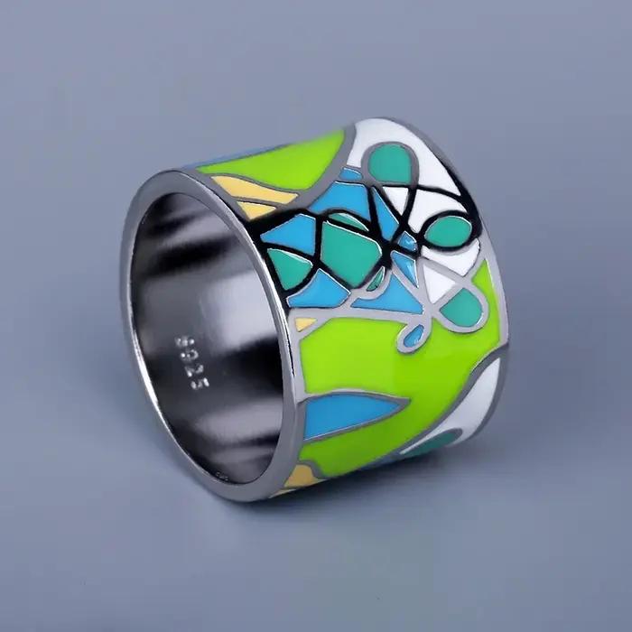 Bague en forme de feuille époxy verte pour femmes, bijoux en émail faits à la main, bijoux de mariée