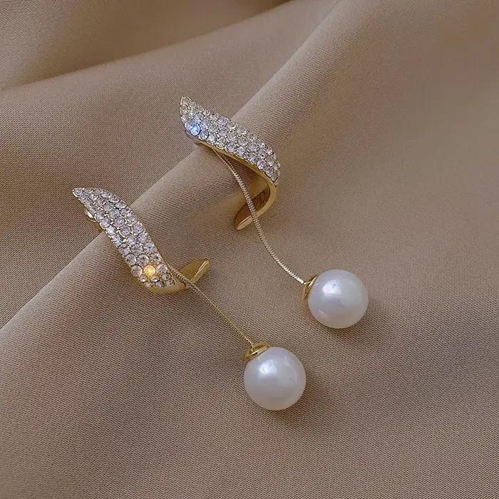 Boucles d'oreilles classiques et élégantes en Imitation de perles pour femmes