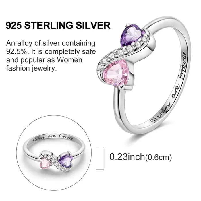 Bague originale en argent Sterling 925 pour femmes et filles