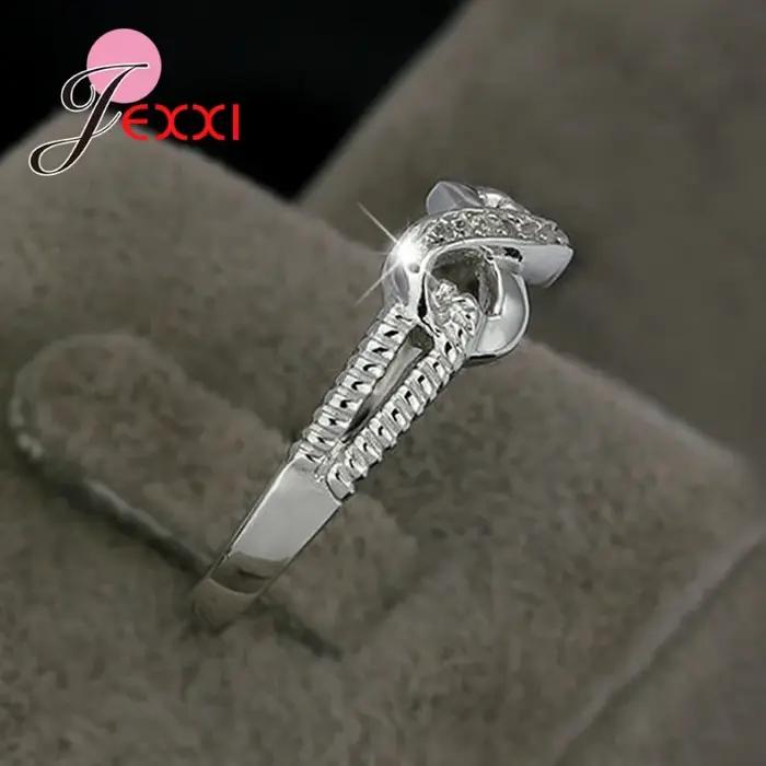 Bagues rondes en argent Sterling 925