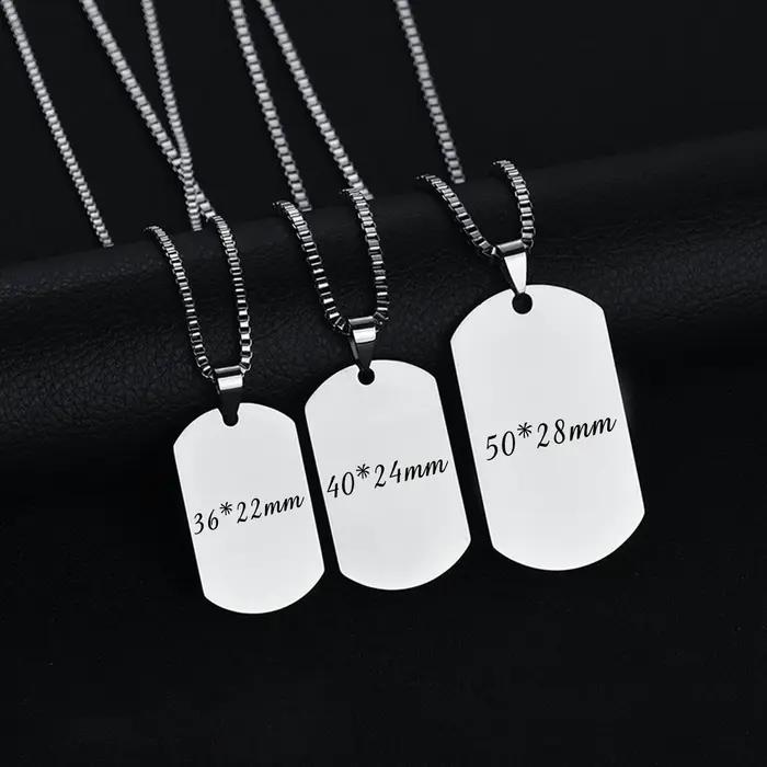 Collier personnalisé avec image de nom gravé