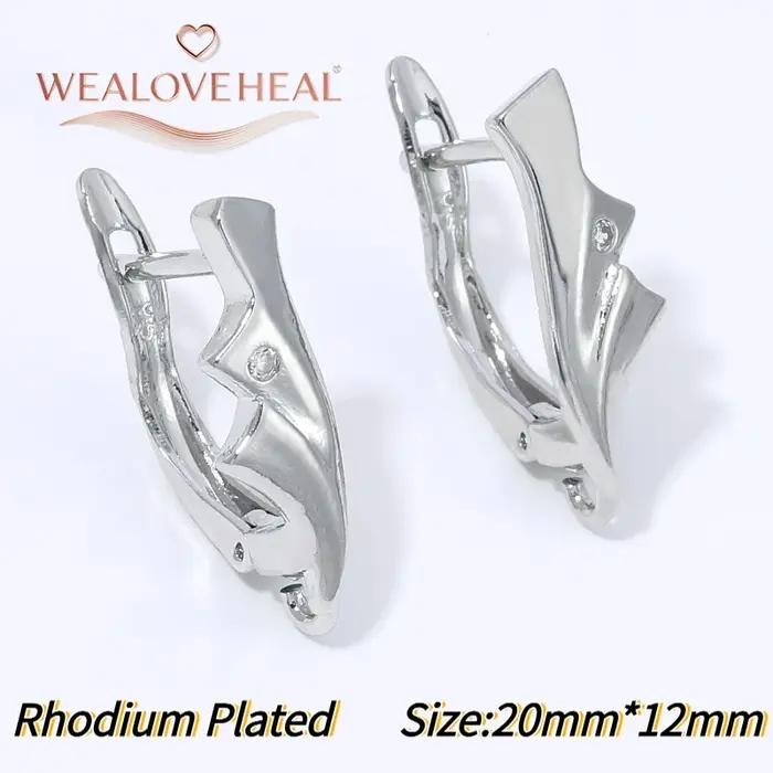 Crochets d'oreilles de luxe en laiton plaqué or 18 carats avec nœud papillon